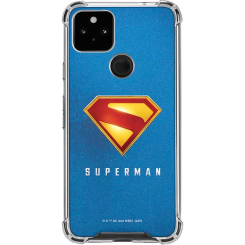 Superman 2025 Classic Superman Shield Emblem Google Pixel 4a 5G Clear Case